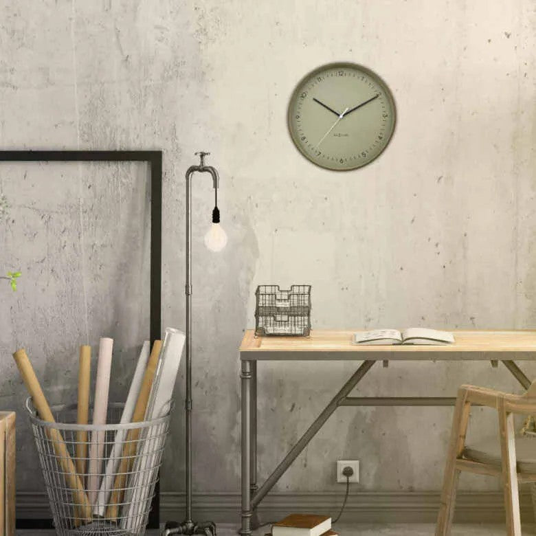 NeXtime Berlin Väggklocka 40 cm Khaki