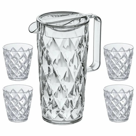 Koziol Crystal Set Karaff inkl 4 Glas Crystal Clear