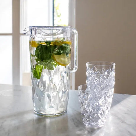 Koziol Crystal Set Karaff inkl 4 Glas Crystal Clear