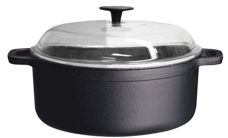Ronneby Bruk Gryta rund 6 liter, glaslock