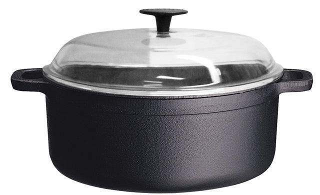 Ronneby Bruk Gryta rund 6 liter, glaslock