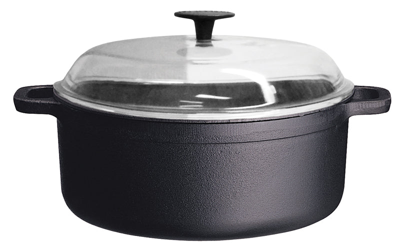 Ronneby Bruk Gryta rund 8 liter, glaslock