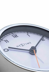 NeXtime Company Alarm Väckarklocka 9 cm Vit/Metall