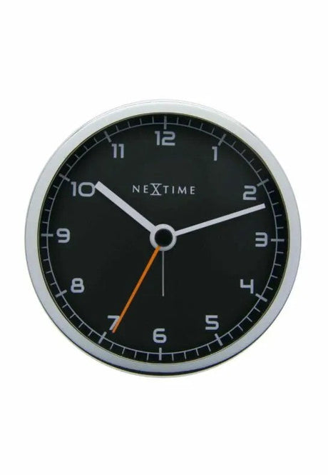 NeXtime Company Alarm Väckarklocka 9 cm Svart/Metall