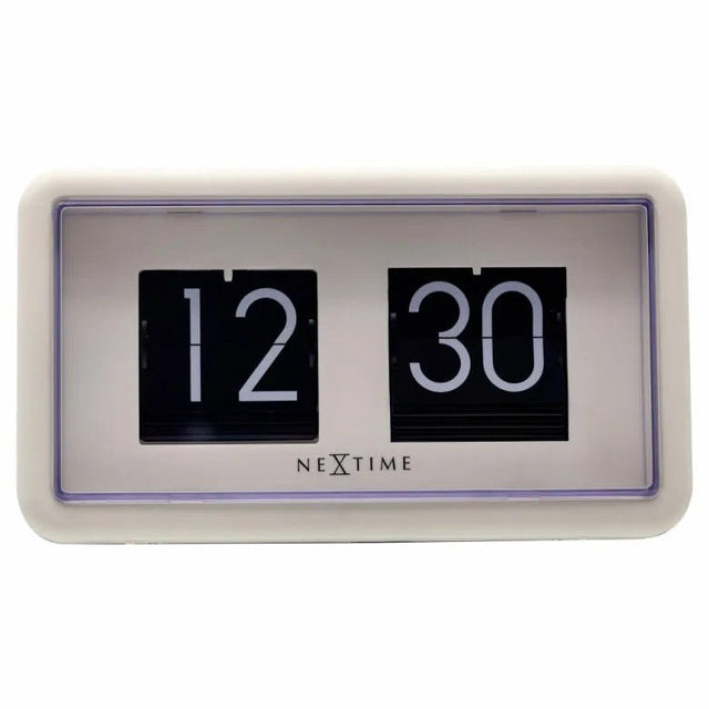 NeXtime Flip Clock 24HR Bords-/Väggklocka 18 cm Vit