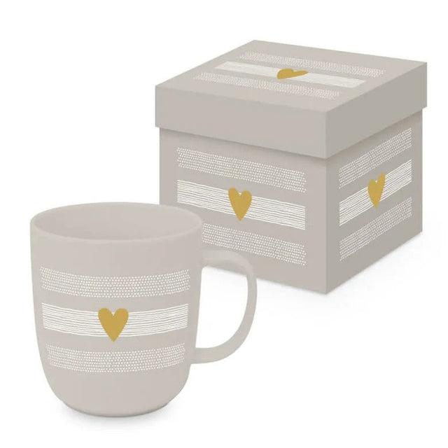 Paperproducts Design Heart of Gold Mugg Matt Taupe 35 cl