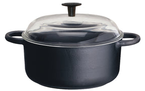 Ronneby Bruk Rund gryta 4 ltr, glaslock