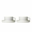 BLOMUS Pilar Tekoppar med fat 200ml Moonbeam 2-pack