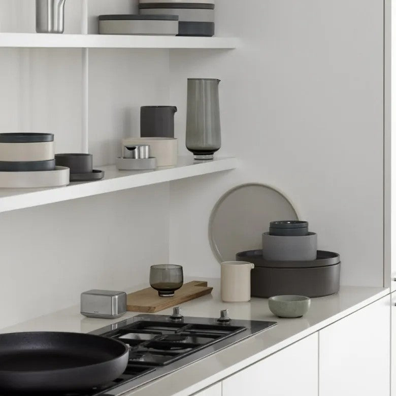 BLOMUS Pilar Djup Tallrik Glaserad Keramik Ø20 cm Pewter