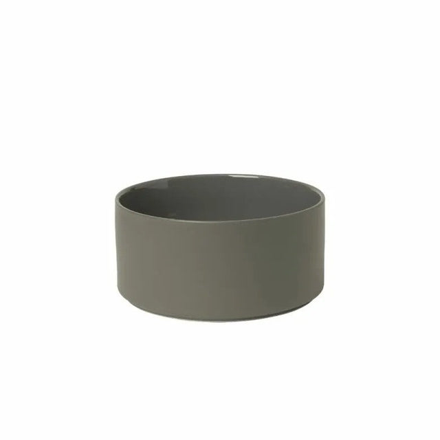 BLOMUS Pilar Hög Skål Glaserad Keramik Ø20 cm Pewter