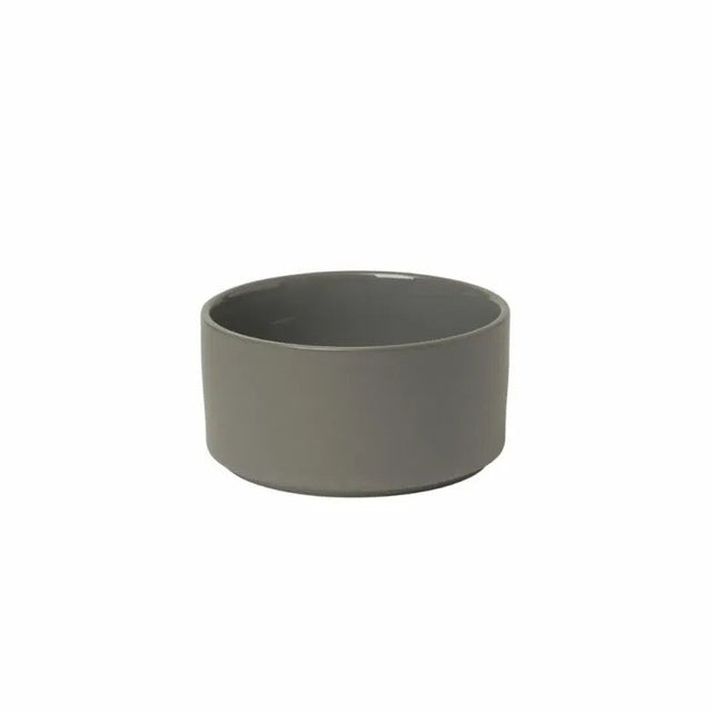 BLOMUS Pilar Hög Skål Glaserad Keramik Ø14 cm Pewter