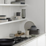 BLOMUS Pilar Hög Skål Glaserad Keramik Ø14 cm Pewter