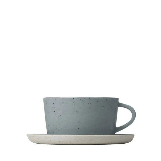 BLOMUS Sablo Set om 2 Kaffekoppar & Fat Stone