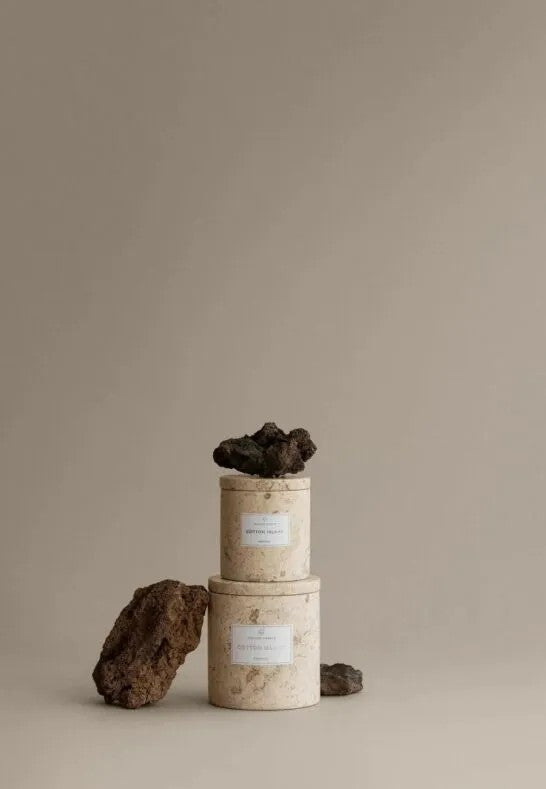 BLOMUS Frabli Doftljus S 8 cm Cotton Island Travertin