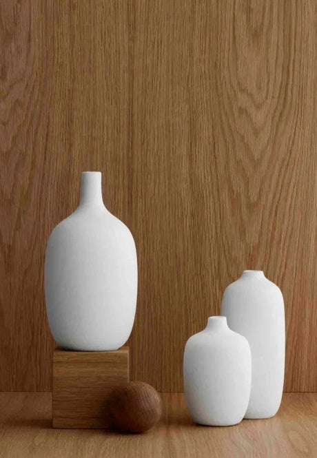 BLOMUS Ceola Vas H18,5 cm Ø13,5 cm Vit