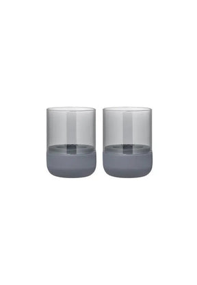 BLOMUS Calma Ljuslykta 9,5 cm Steel Gray/Smoke 2-pack