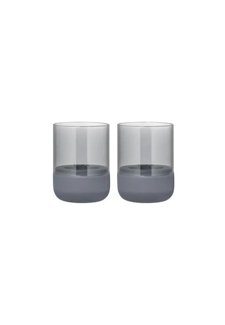 BLOMUS Calma Ljuslykta 9,5 cm Steel Gray/Smoke 2-pack