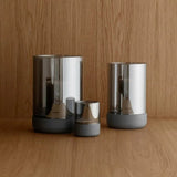 BLOMUS Calma Ljuslykta 9,5 cm Steel Gray/Smoke 2-pack
