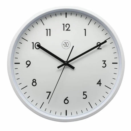 NeXtime Easy Big Väggklocka 30 cm Vit/Vit