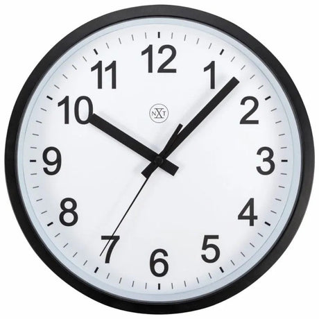 NeXtime nXt Robust Väggklocka Ø25,5 cm Svart/Vit