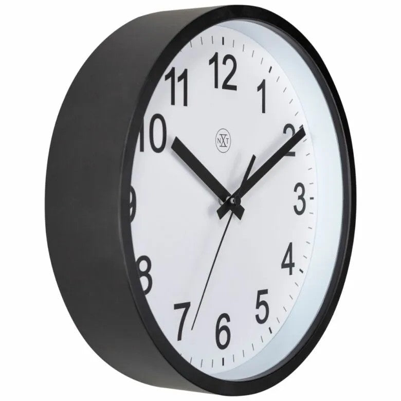 NeXtime nXt Robust Väggklocka Ø25,5 cm Svart/Vit