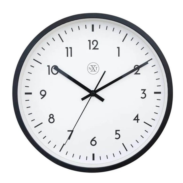 NeXtime Easy Big Väggklocka 30 cm Svart/Vit