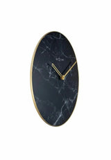NeXtime Marble Väggklocka 40 cm Svart