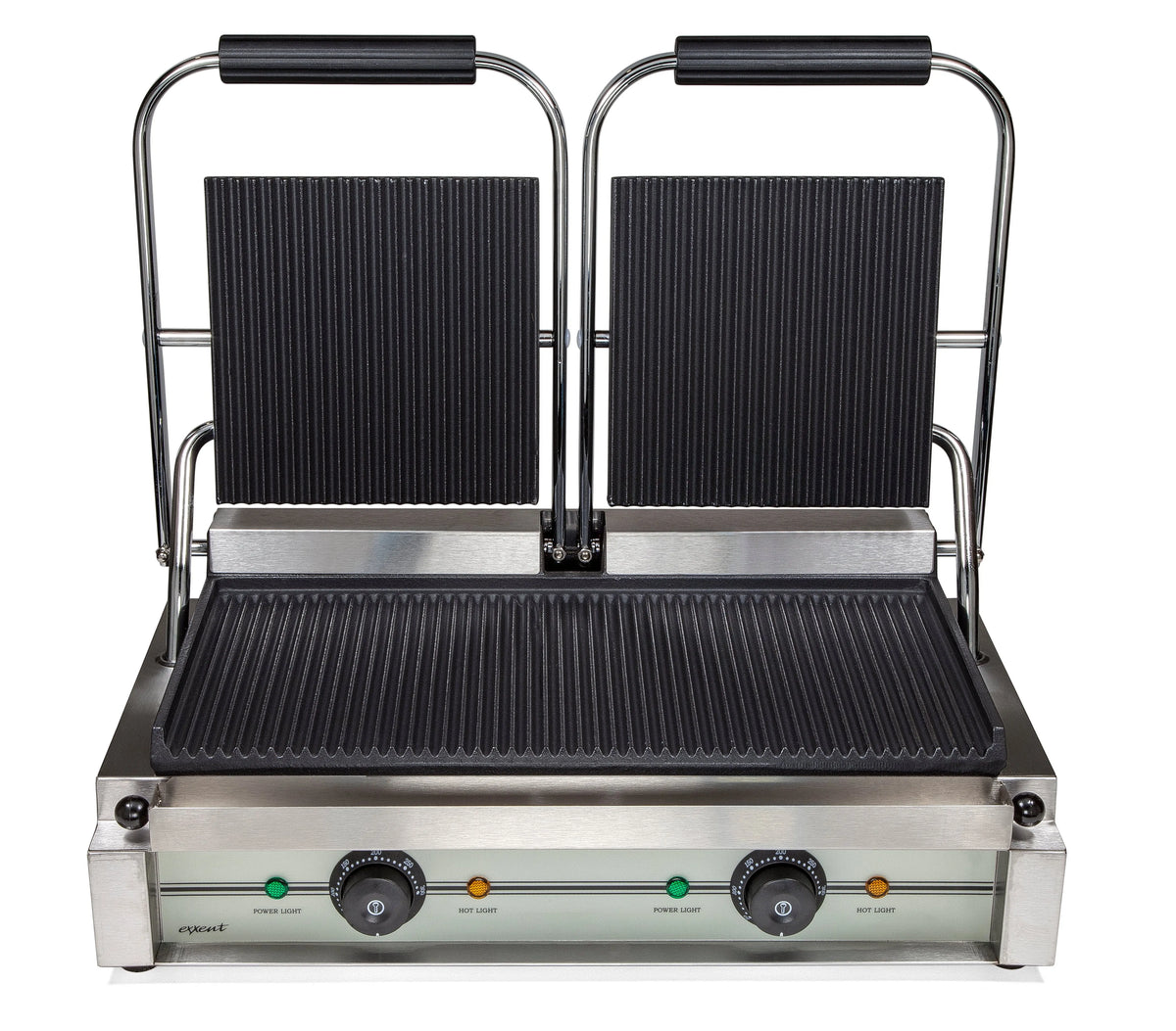 Exxent Klämgrill dubbel, räfflad