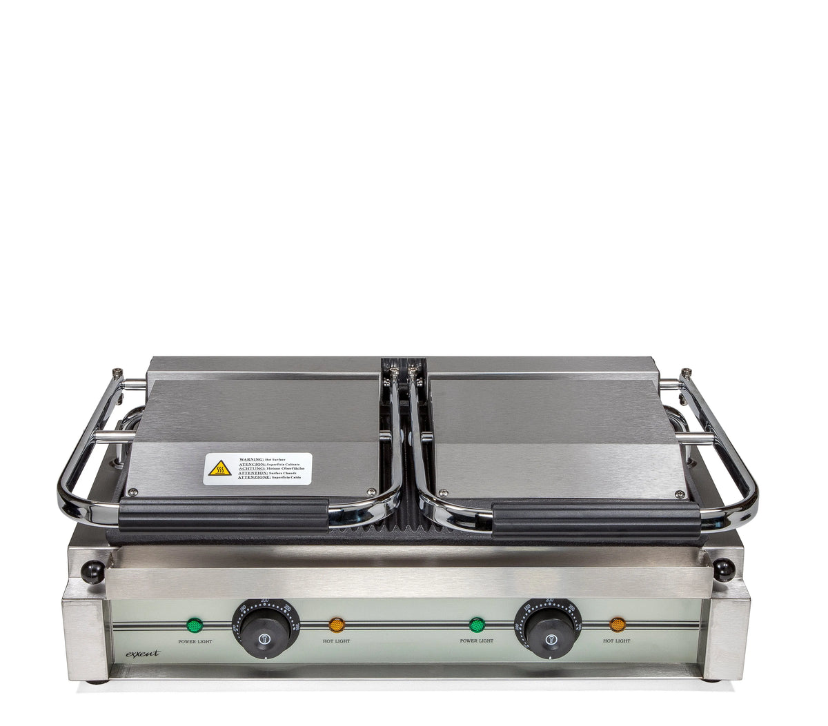 Exxent Klämgrill dubbel, räfflad