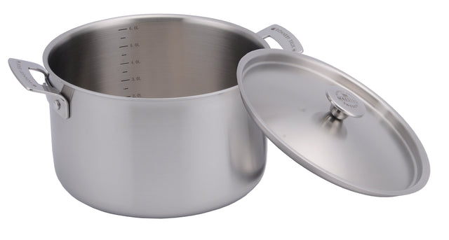 Ronneby Bruk Rostfri gryta 6L, rostfritt lock
