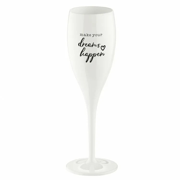 Koziol Cheers No.1 Champagneglas 10 cl Make Dreams Happen 6-pack