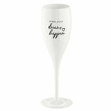 Koziol Cheers No.1 Champagneglas 10 cl Make Dreams Happen 6-pack