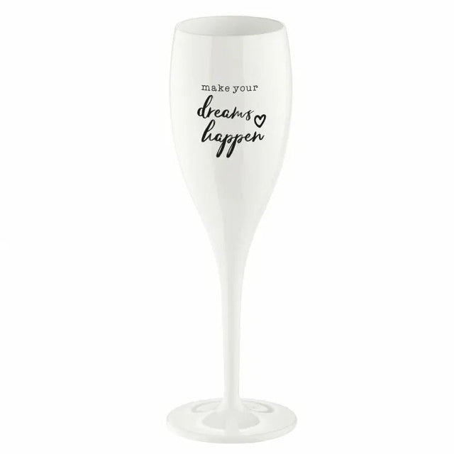 Koziol Cheers No.1 Champagneglas 10 cl Make Dreams Happen 6-pack