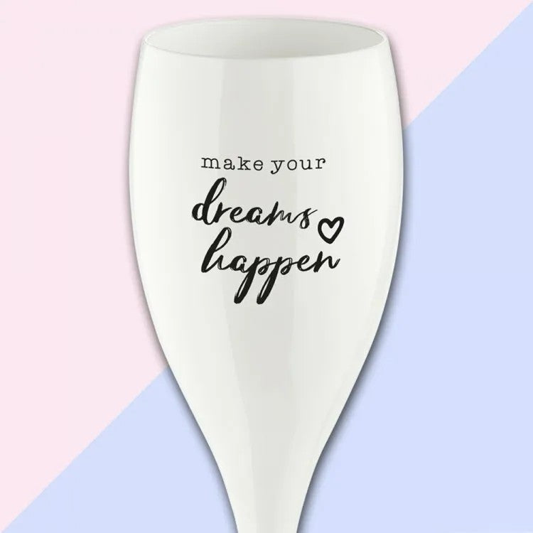 Koziol Cheers No.1 Champagneglas 10 cl Make Dreams Happen 6-pack