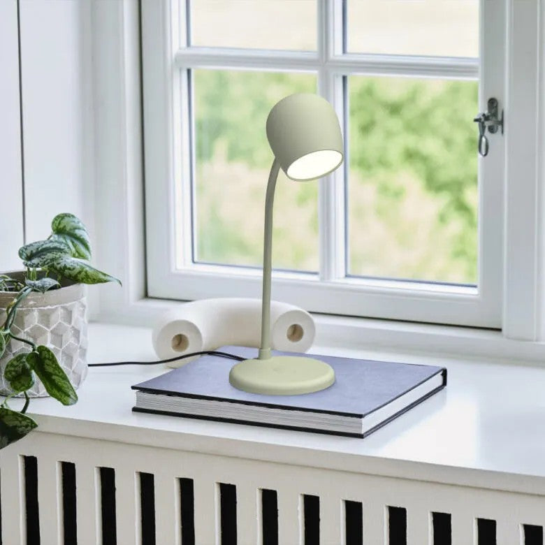Kreafunk Ellie LED-lampa/Högtalare/Qi Dusty Olive