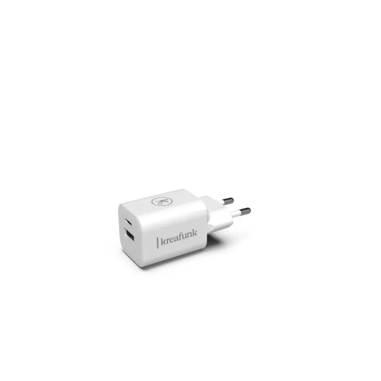 Kreafunk aDAPT Väggladdare USB-C / USB A Vit