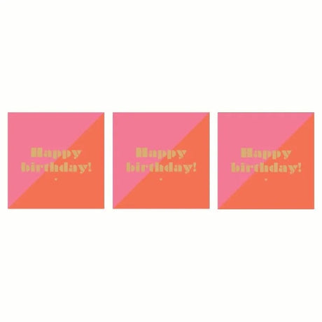 Paperproducts Design Happy Birthday by Art Card Servett 33x33 cm 3 st 20-pack