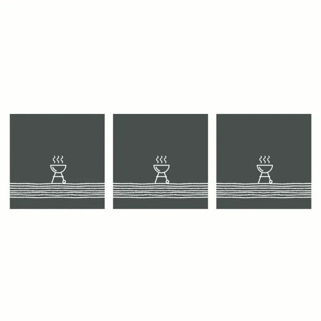 Paperproducts Design Pure BBQ Servett 33x33 cm Anthracite 3 st 20-pack
