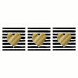 Paperproducts Design Heart & Stripes Servett 33x33 cm Svart/Guld 3 st 20-pack