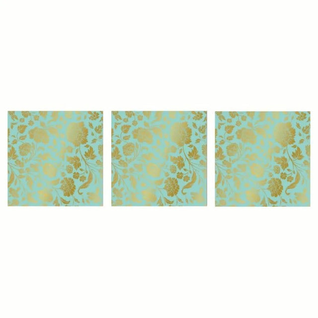 Paperproducts Design George V. Embossed Servett 33x33 cm Mint/Guld 3 st 15-pack