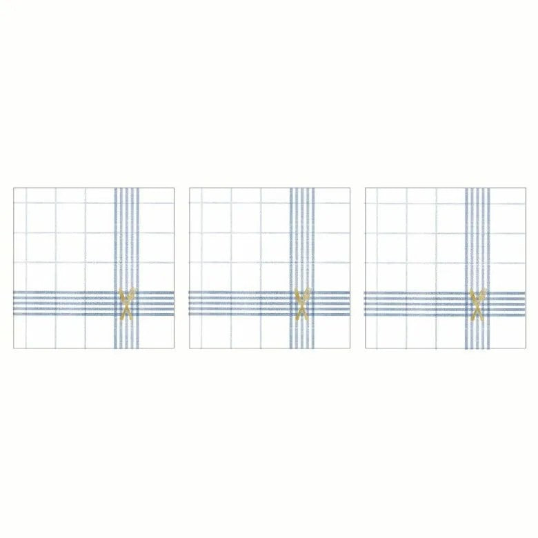 Paperproducts Design Cuisine Servett 33x33 cm Vit/Blå 3 st 20-pack