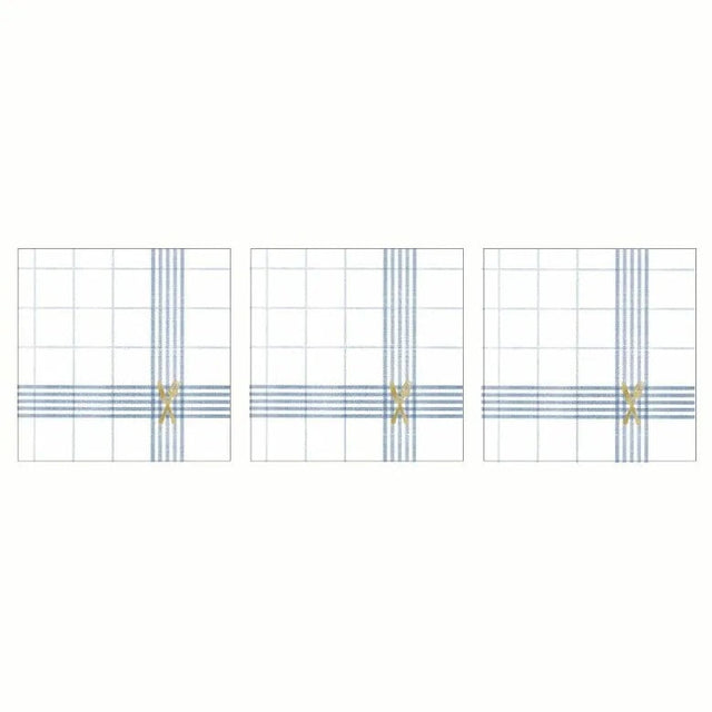 Paperproducts Design Cuisine Servett 33x33 cm Vit/Blå 3 st 20-pack