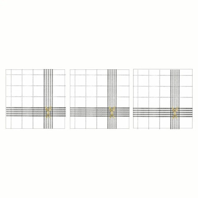 Paperproducts Design Cuisine Servett 33x33 cm Vit/Grå 3 st 20-pack