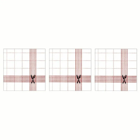 Paperproducts Design Cuisine Servett 33x33 cm Vit/Röd 3 st 20-pack