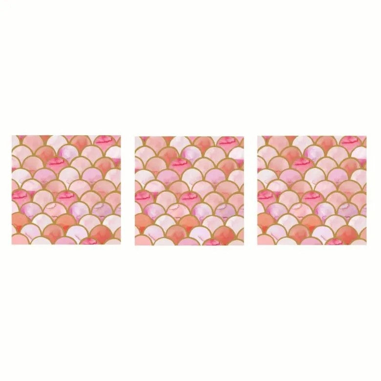 Paperproducts Design Art Déco Servett 33x33 cm Rosa 3 st 20-pack