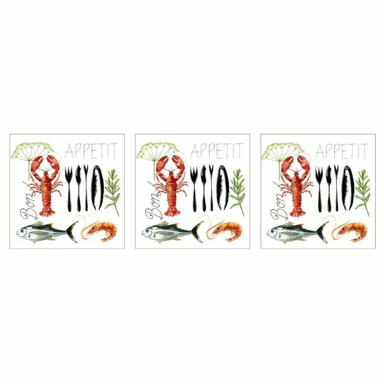 Paperproducts Design Fish Food Servett 33x33 cm 3 st 20-pack