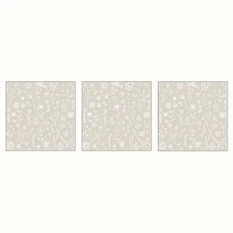 Paperproducts Design Pure Flower Servett 33x33 cm Taupe 3 st 20-pack