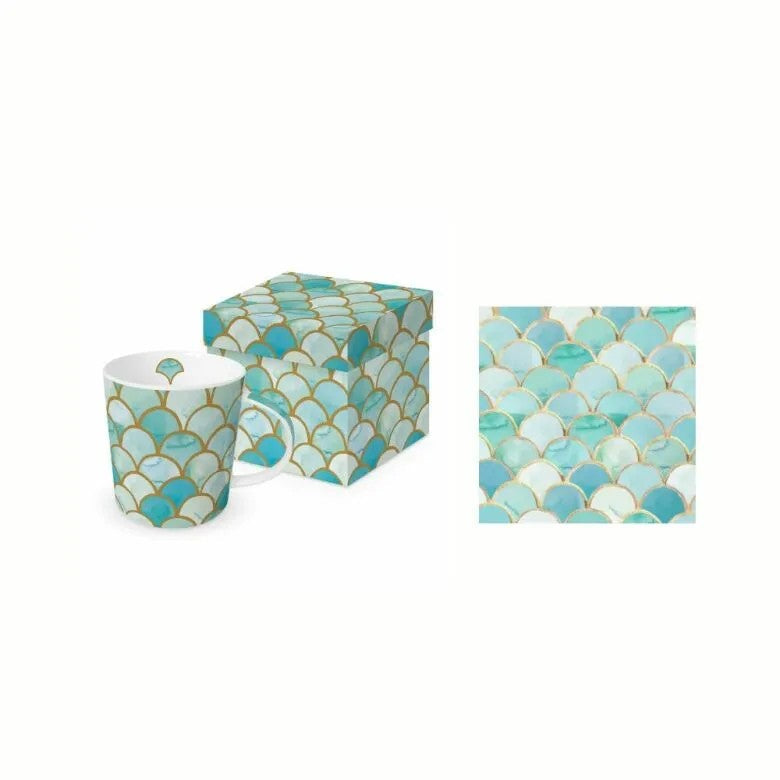 Paperproducts Design Art Déco Gåvoset Mugg 35 cl + Servett Turkos