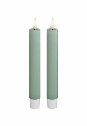 DeluxeHomeart LED Kronljus 2,2x15 cm Sage Green 2-pack