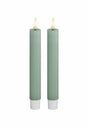 DeluxeHomeart LED Kronljus 2,2x15 cm Sage Green 2-pack
